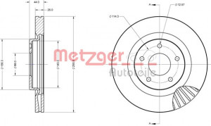 METZGER 6110753 - Bremsscheibe