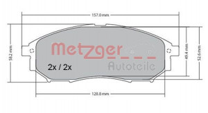 METZGER 1170101 - Bremsbelagsatz, Scheibenbremse