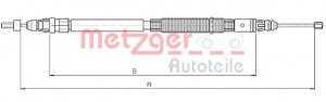 METZGER 10.4664 - Seilzug, Feststellbremse