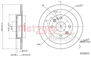 METZGER 6110211 - Bremsscheibe