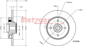 METZGER 6110944 - Bremsscheibe
