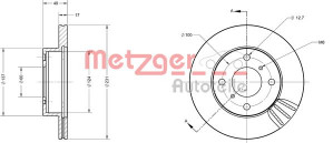 METZGER 6110500 - Bremsscheibe