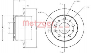 METZGER 6110338 - Bremsscheibe