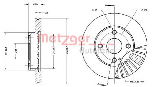METZGER 6110348 - Bremsscheibe