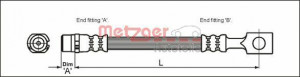 METZGER 4112818 - Bremsschlauch