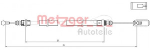 METZGER 10.4733 - Seilzug, Feststellbremse
