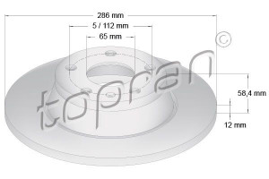 TOPRAN 114365 - Bremsscheibe