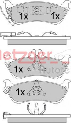 METZGER 1170339 - Bremsbelagsatz, Scheibenbremse
