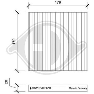 DIEDERICHS DCI1224 - Filter, Innenraumluft