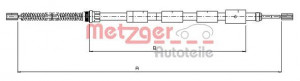 METZGER 10.645 - Seilzug, Feststellbremse