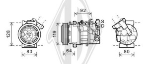 DIEDERICHS DCK1510 - Kompressor, Klimaanlage