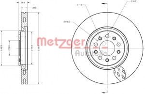 METZGER 6110303 - Bremsscheibe