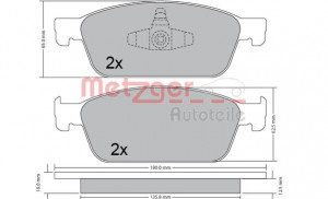 METZGER 1170689 - Bremsbelagsatz, Scheibenbremse