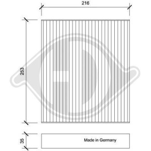 DIEDERICHS DCI1208 - Filter, Innenraumluft