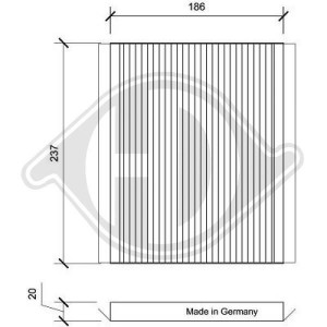DIEDERICHS DCI0171 - Filter, Innenraumluft