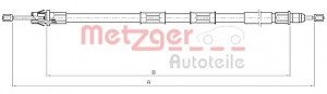 METZGER 10.5971 - Seilzug, Feststellbremse