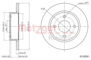 METZGER 6110291 - Bremsscheibe