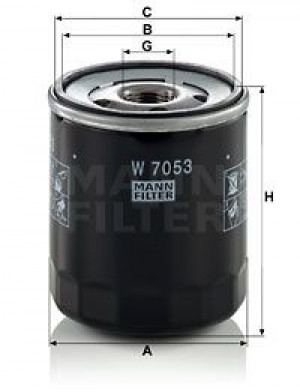 MANN-FILTER W7053 - Ölfilter