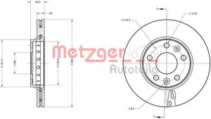 METZGER 6110206 - Bremsscheibe