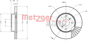 METZGER 6110660 - Bremsscheibe