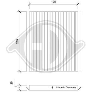 DIEDERICHS DCI0204 - Filter, Innenraumluft