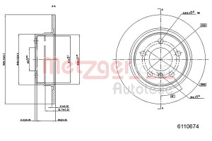 METZGER 6110674 - Bremsscheibe