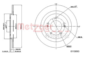 METZGER 6110693 - Bremsscheibe