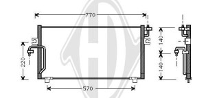DIEDERICHS DCC1100 - Kondensator, Klimaanlage