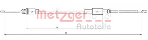 METZGER 10.4716 - Seilzug, Feststellbremse