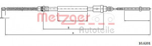 METZGER 10.6201 - Seilzug, Feststellbremse