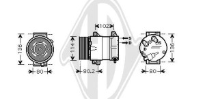 DIEDERICHS DCK1488 - Kompressor, Klimaanlage