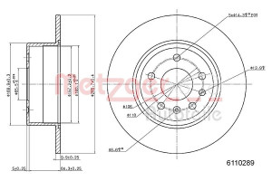 METZGER 6110289 - Bremsscheibe