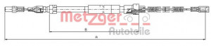 METZGER 10.7383 - Seilzug, Feststellbremse