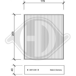 DIEDERICHS DCI1124 - Filter, Innenraumluft