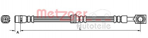 METZGER 4110314 - Bremsschlauch