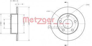 METZGER 6110532 - Bremsscheibe