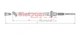 METZGER 18.3500 - Seilzug, Kupplungsbetätigung