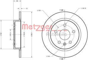 METZGER 6110188 - Bremsscheibe