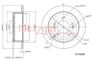 METZGER 6110299 - Bremsscheibe
