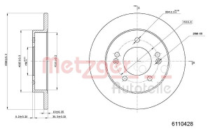 METZGER 6110428 - Bremsscheibe