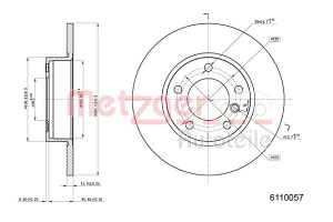 METZGER 6110057 - Bremsscheibe