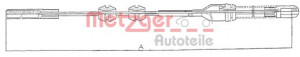 METZGER 11.5921 - Seilzug, Feststellbremse
