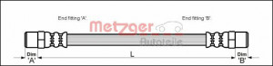 METZGER 4110051 - Bremsschlauch