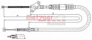 METZGER 17.2720 - Seilzug, Feststellbremse
