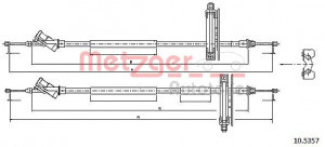 METZGER 10.5357 - Seilzug, Feststellbremse