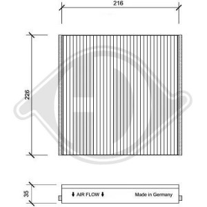 DIEDERICHS DCI1076 - Filter, Innenraumluft