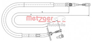 METZGER 10.9876 - Seilzug, Feststellbremse