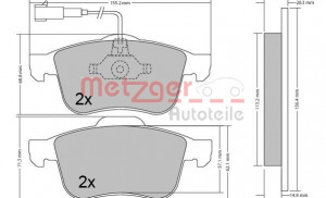 METZGER 1170424 - Bremsbelagsatz, Scheibenbremse