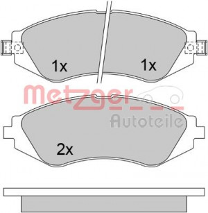 METZGER 1170391 - Bremsbelagsatz, Scheibenbremse