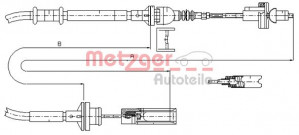 METZGER 462.3 - Seilzug, Kupplungsbetätigung